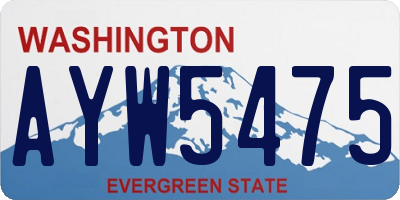 WA license plate AYW5475