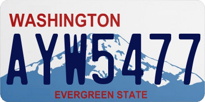 WA license plate AYW5477