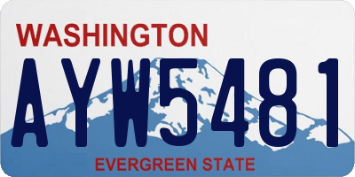 WA license plate AYW5481