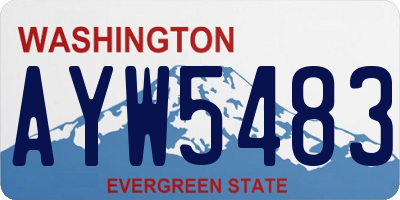 WA license plate AYW5483