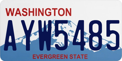 WA license plate AYW5485