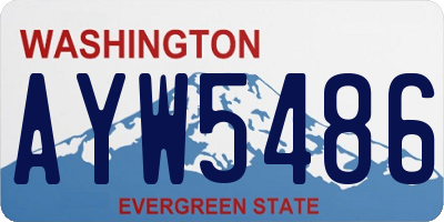WA license plate AYW5486