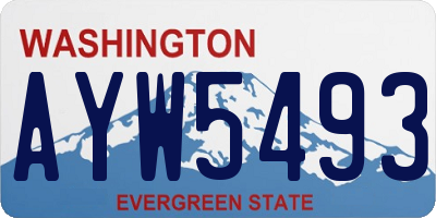 WA license plate AYW5493
