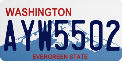 WA license plate AYW5502