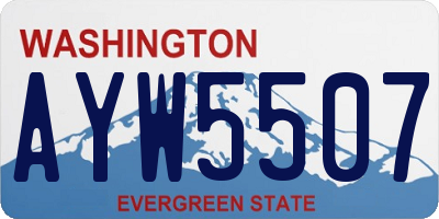 WA license plate AYW5507
