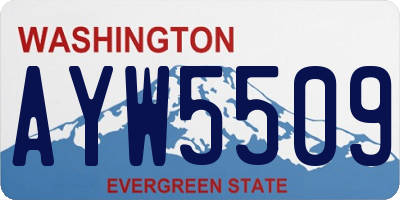 WA license plate AYW5509