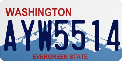 WA license plate AYW5514