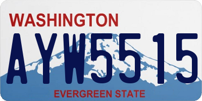 WA license plate AYW5515