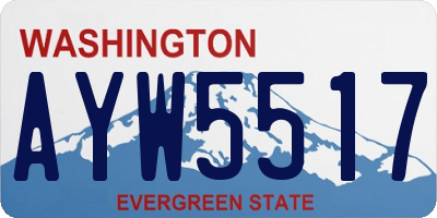 WA license plate AYW5517