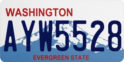 WA license plate AYW5528