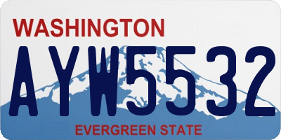 WA license plate AYW5532