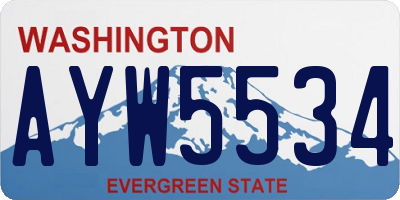 WA license plate AYW5534