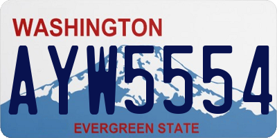 WA license plate AYW5554