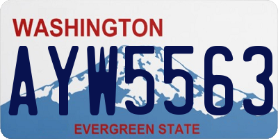 WA license plate AYW5563