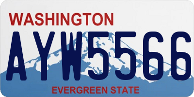 WA license plate AYW5566