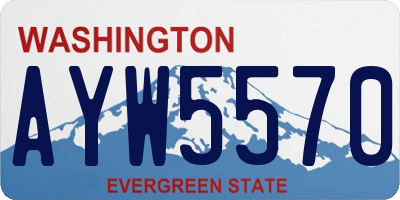 WA license plate AYW5570