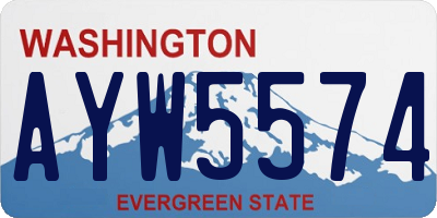 WA license plate AYW5574