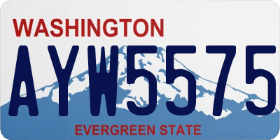 WA license plate AYW5575