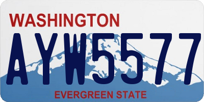WA license plate AYW5577