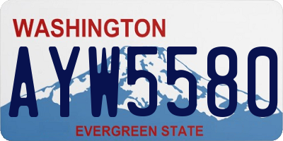 WA license plate AYW5580