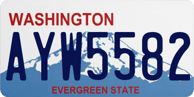 WA license plate AYW5582