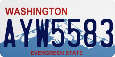 WA license plate AYW5583