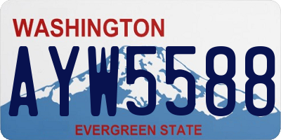 WA license plate AYW5588