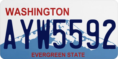 WA license plate AYW5592