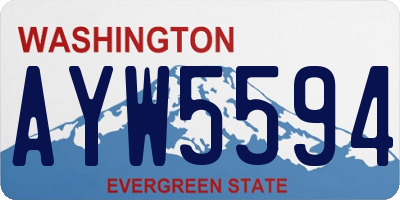 WA license plate AYW5594