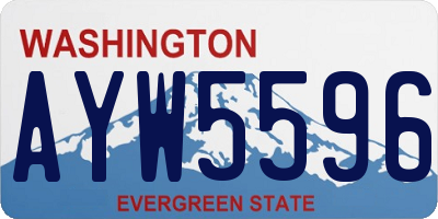 WA license plate AYW5596