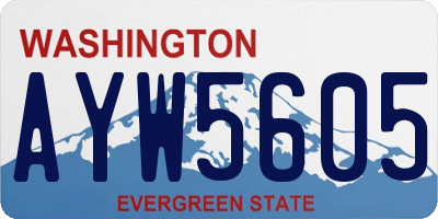 WA license plate AYW5605