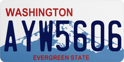 WA license plate AYW5606