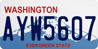 WA license plate AYW5607