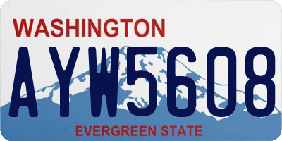 WA license plate AYW5608