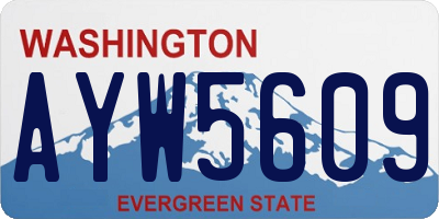 WA license plate AYW5609