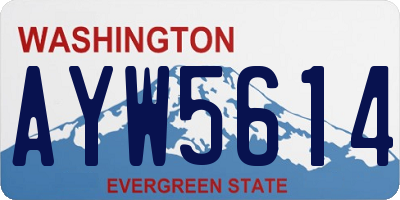 WA license plate AYW5614
