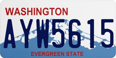 WA license plate AYW5615