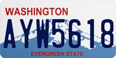 WA license plate AYW5618