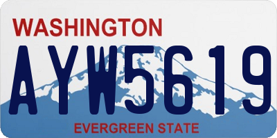 WA license plate AYW5619