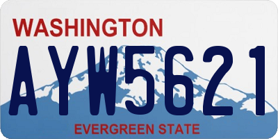 WA license plate AYW5621