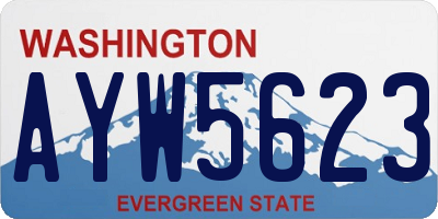 WA license plate AYW5623