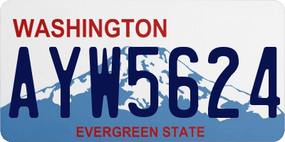 WA license plate AYW5624