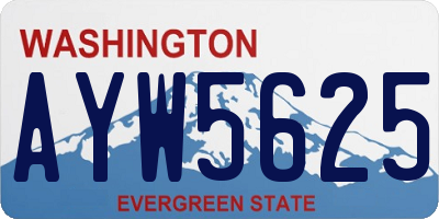 WA license plate AYW5625
