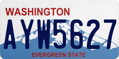 WA license plate AYW5627