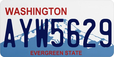 WA license plate AYW5629