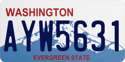 WA license plate AYW5631