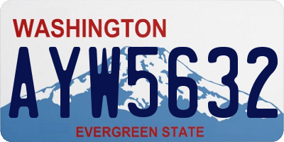 WA license plate AYW5632