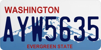 WA license plate AYW5635