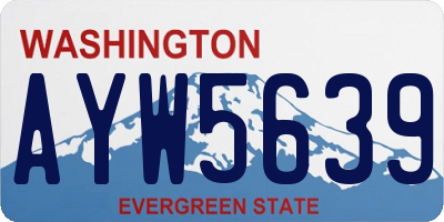 WA license plate AYW5639