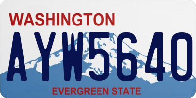 WA license plate AYW5640